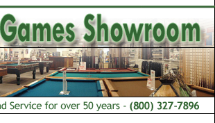 Billiard and Game Room Furnishings, Supplies and Service for over 50 years