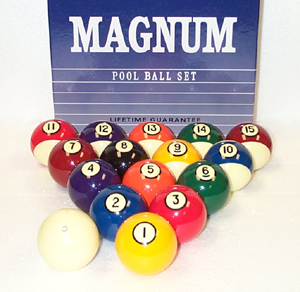 “MAGNUM” POCKET BILLIARD BALL SET, 2-1/4”