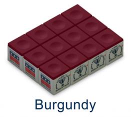 SILVER CUP BILLIARD CHALK (BURGUNDY)