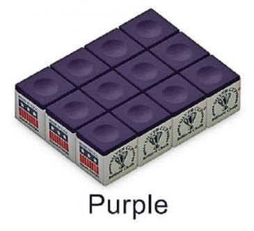 SILVER CUP BILLIARD CHALK (PURPLE)